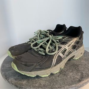 ASICS Gel Venture 6 Grey Teal Green Tennis Shoes 9.5